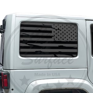 Passend für 2011-2018 Wrangler 4-Türer JKU Heckscheibe Distressed Amerikanische Flagge Aufkleber Aufkleber 2011 2012 2013 2014 2015 2016 2017 2018