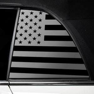 Mini Cooper Convertible American Flag Vinyl Decal: Distressed Quarter Window (2019-2026)