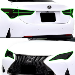 Lexus RC Smoked Vinyl Head & Tail Light Tint Kit (2019-2025)