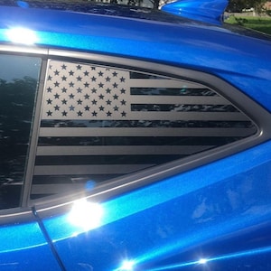 Fits 2016 - 2025 Chevy Camaro Rear Back Quarter Window American Flag Vinyl Decal Stickers 2017 2018 2019 2020 2021 2022 2023 2024 2025