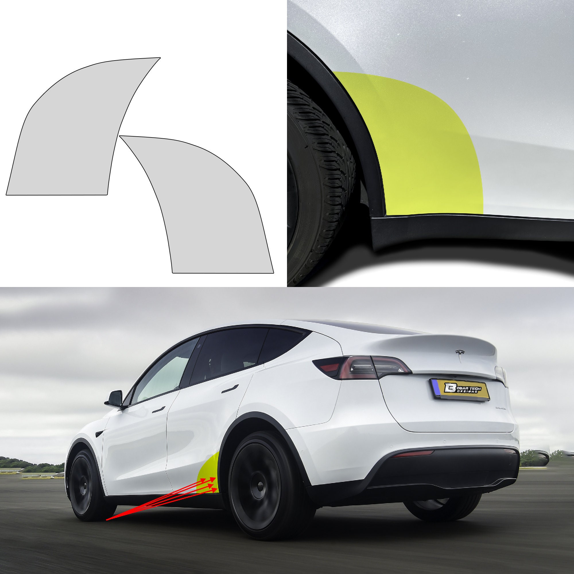 DYETEE Auto-Scheinwerfer-Schutzfolie für Tesla Model Y 2020