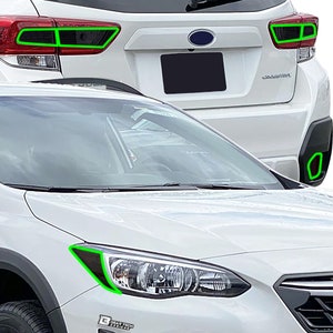 Fits Subaru Crosstrek 2018 2019 2020 2021 2022 2023 Head Tail Light Precut Smoked Vinyl Tint Kit Film Overlay PPF