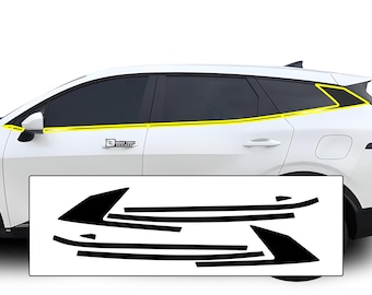 Fits Kia Sportage 2023 2024 Side Rear Front Bumper Vinyl Chrome Delete Trim Blackout Decal Sticker Overlay Film