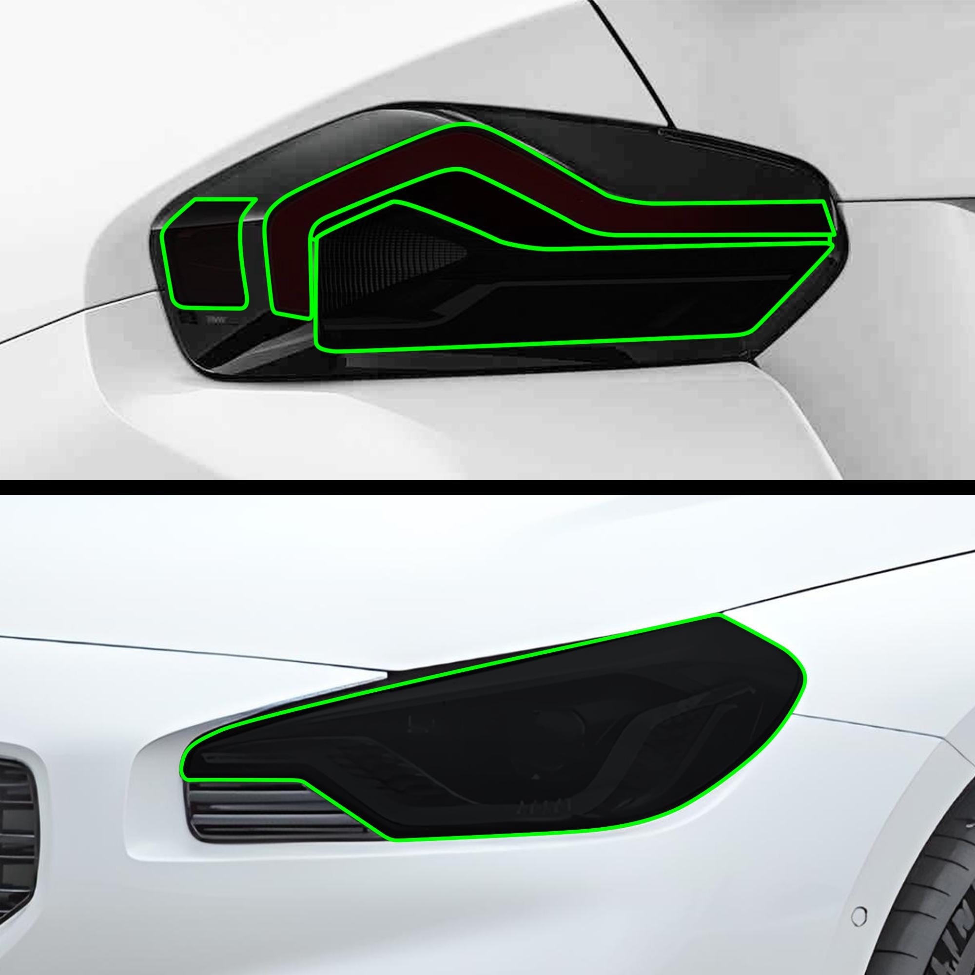 Fits BMW M2 Head Tail Light Precut Smoked Vinyl Tint Kit Film Overlay PPF
