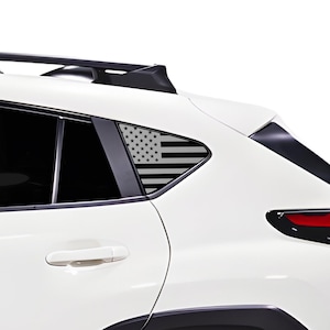 Subaru Crosstrek Silhouette Fenster Amerikanische Flagge Vinyl Aufkleber (2024+)