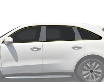 Acura MDX 2014-2016 Blackout Chrome Delete Kit - Precut Gloss Black Vinyl Overlays