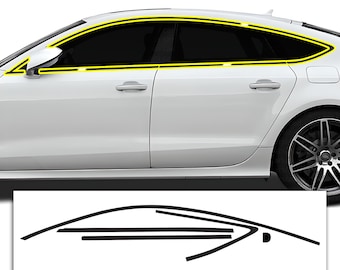 Audi Sport Logo Emblem Rear Trunk Wings Black Silver 95x13 MM for Audi 