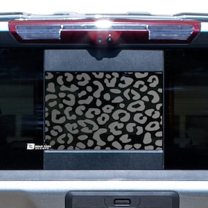 Fits 2019 - 2022 Chevy Silverado GMC Sierra Rear Back Middle Window Animal Leopard Cheetah Spots Print Vinyl Decal Stickers 2020 2021 2022