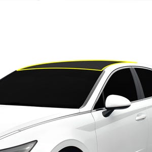 Fits Hyundai Sonata 2020-2023 Pre Cut Roof Premium Paint Protection Film Gloss Black Carbon Fiber PPF Decal Kit 2023 2022 2021 2020