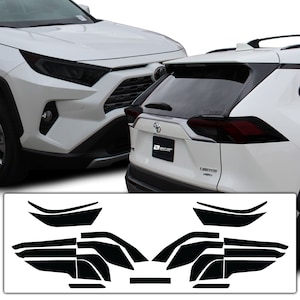 Se adapta a Toyota Rav4 2019-2025 Reflector trasero Tercera luz de freno trasera Faros delanteros Película de tinte superpuesta 2019 2020 2021 2022 2023 2025