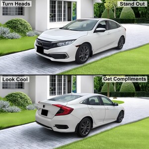 Civic Sedan Smoke Tint Overlay Kit: Nebel, Rücklicht, Reflektor (2016-2021) Bild 2
