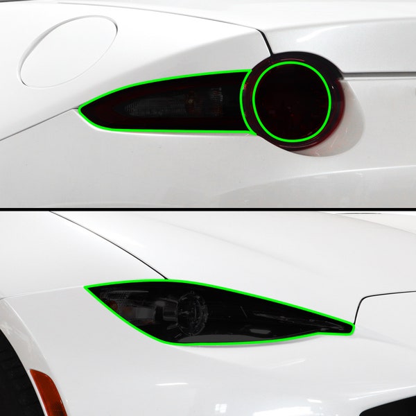 Mazda Miata MX-5 Smoked Head & Tail Light Tint Kit (2016-2023)