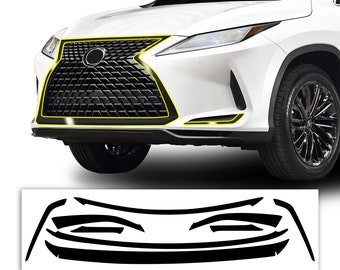 レクサスRX クロームデリートキット：ブラックアウトビニール