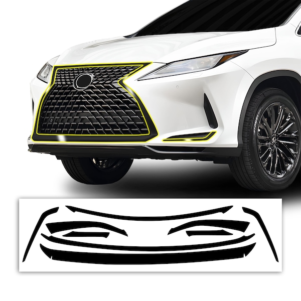 Fits Lexus RX 2020 2021 2022 Side Window Rear Front Bumper Vinyl Chrome Delete Trim Blackout Decal Sticker Cover Overlay 350 450 2019 2018