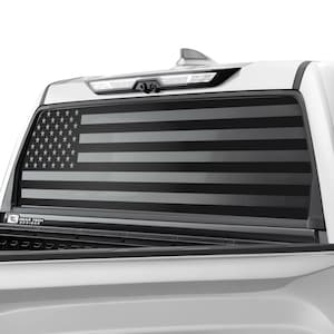 Fits 2022 2023 Toyota Tundra Rear Window Windshield Precut American Flag Vinyl Decal Stickers Distressed Blue Red Pink Line