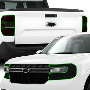 Fits Ford Maverick 2022 2023 2024 Head Tail Light Precut Smoked Vinyl Tint Kit Film Overlay PPF Headlight Taillight