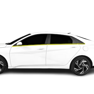 Se adapta a Hyundai Elantra 2024+ Parrilla delantera Parachoques trasero Vinilo cromado Eliminación de molduras Calcomanía opaca Superposición de película 2024 2025