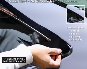 Blackout Auto Mods Chrome Window Trim Delete Kit – 2018-2024 Toyota Camry, Precut Gloss Black Vinyl Overlay