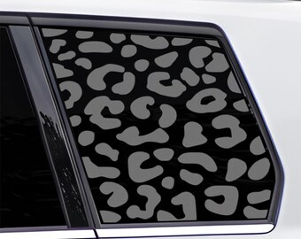 Mercedes-Benz GLK 2010-2015 - Cow Leopard Print Rear Quarter Window Decal - Matte Black