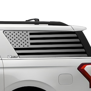 Fits 2018 - 2023 Ford Expedition Rear Quarter Window American Flag Vinyl Decal Stickers 2019 2020 2021 2022 MAX