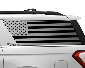 Calcomanía de vinilo con la bandera estadounidense para la ventana trasera del Ford Expedition Max (2018-2024)