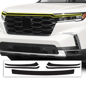 Fits Honda Pilot 2023 2024 Front Grille Side Rear Vinyl Chrome Delete Trim Blackout Decal Sticker Cover Overlay