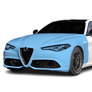 Pasuje do Alfa Romeo Giulia 2022+ Pre Cut Mask Fenders and Front Bumper Premium Paint Protection Film Clear Bra PPF Decal Kit 2025 2024 2023 2022
