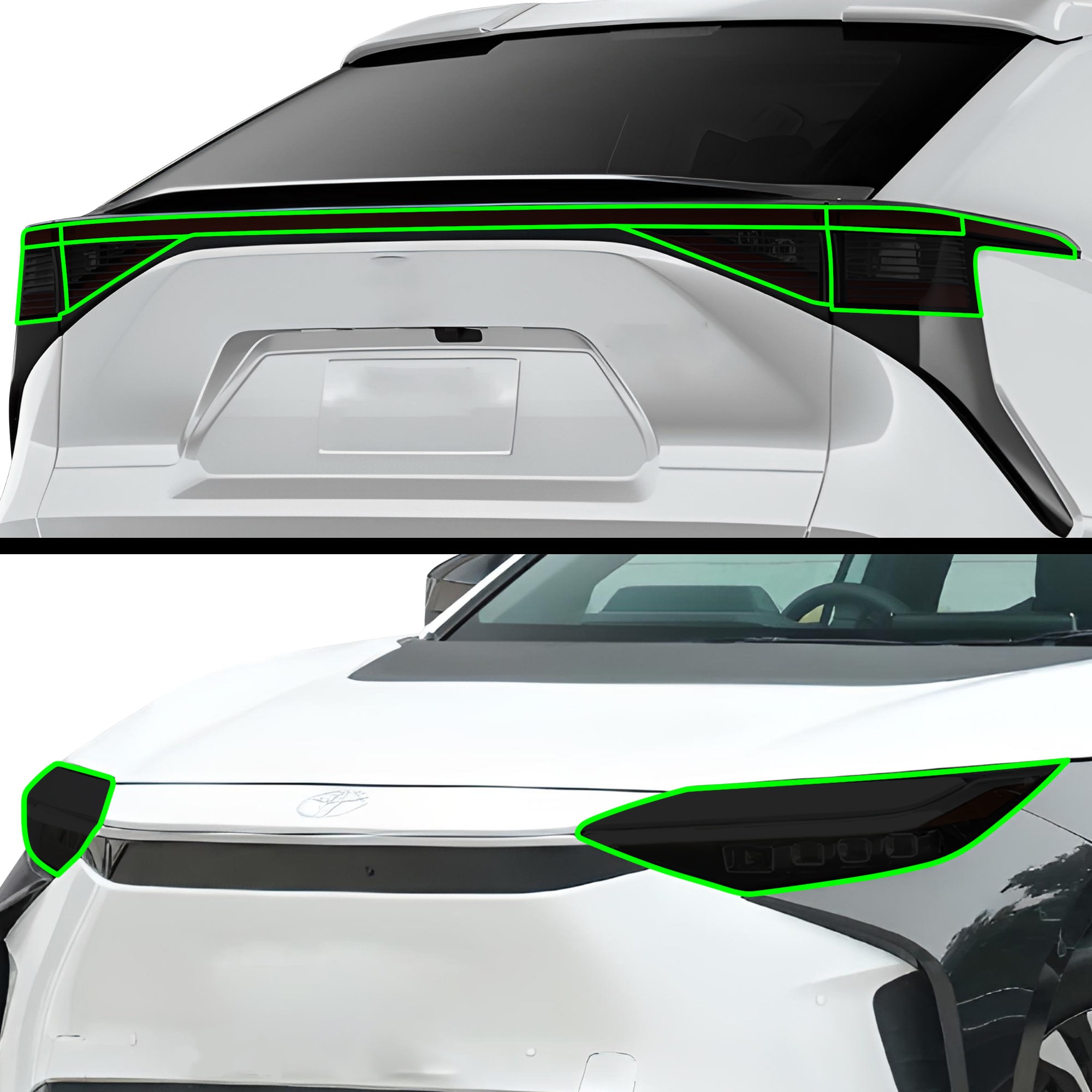ぴよたページ Fits Toyota BZ4X 2022 2023 2024 2025 Head Tail Light Precut Smoked