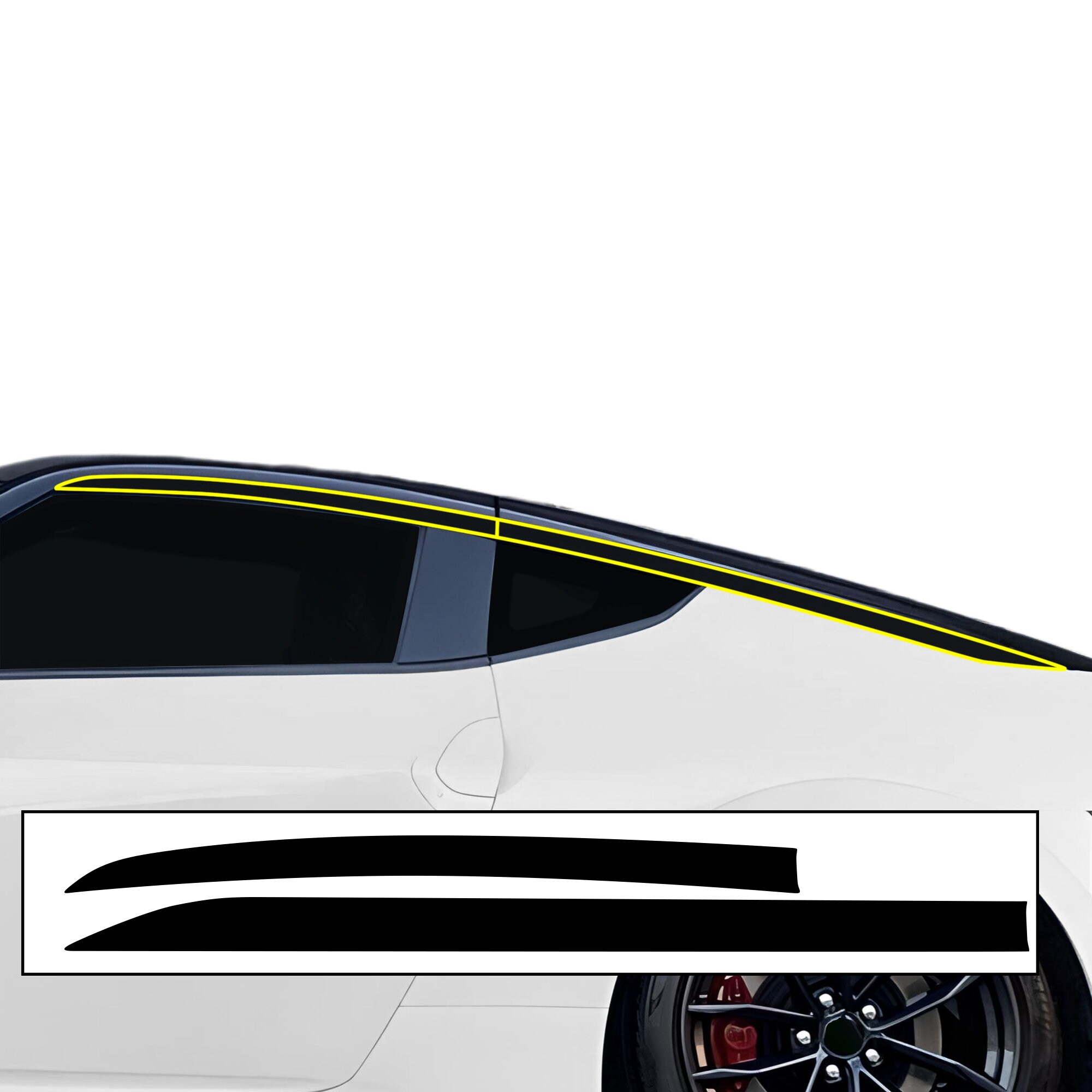 Nissan Z Side Window Chrome Delete Kit, Blackout Vinyl Trim (2023
