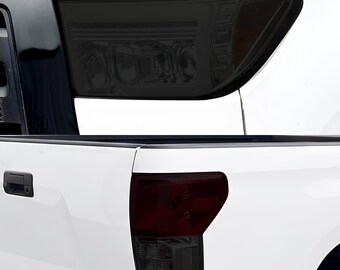 Toyota Tundra 2007-2013 Zestaw do przyciemniania reflektorów i tylnych świateł w kolorze ciemnodymowym – wstępnie przycięte nakładki na soczewki winylowe