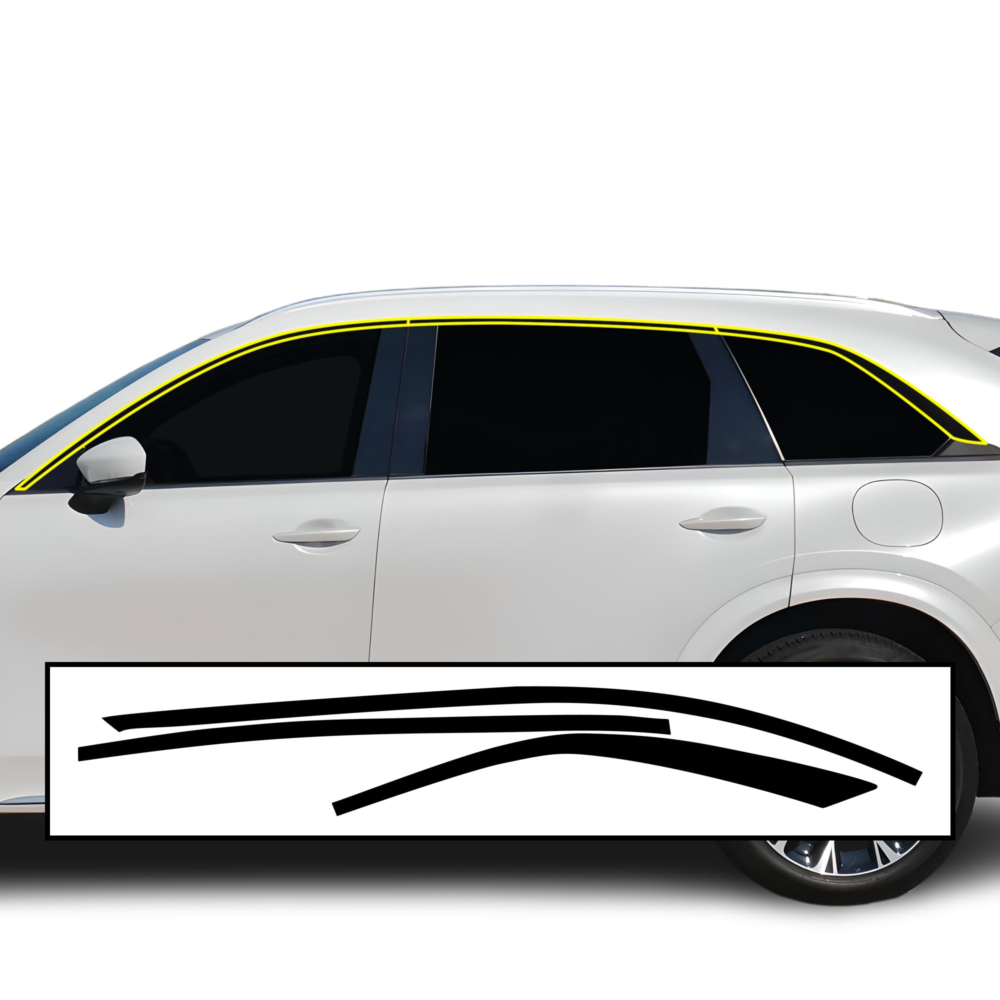 Mazda CX-90 (2024-2026) Front Sides Chrome Delete Blackout Vinyl