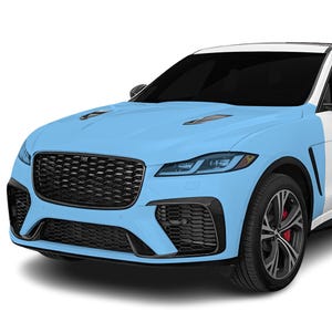 Pasuje do Jaguar F-Pace (SVR) 2021+ Pre Cut Mask Fenders and Front Bumper Premium Paint Protection Film Clear Bra PPF Decal Kit 2025 2024 2023