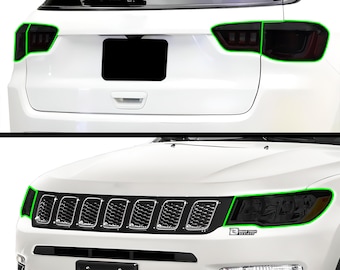Jeep Compass Smoked Vinyl Head & Tail Light Tint Kit (2018-2026)