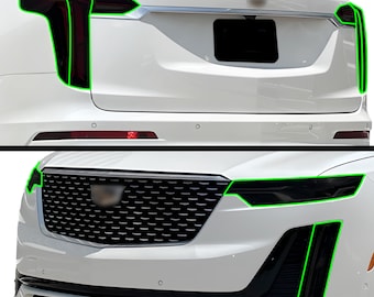 Zestaw do przyciemniania reflektorów i tylnych świateł Cadillac XT6 Smoked Vinyl (2020-2025)