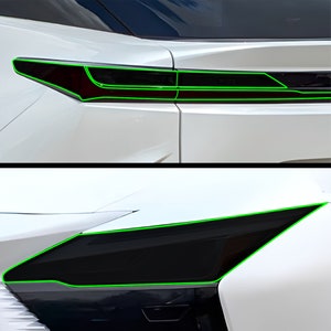 Lexus RZ Smoked Vinyl Tint Kit: Head & Tail Light Film Overlay (2023-2024)