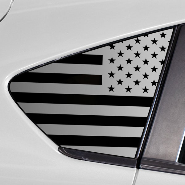 Fits Subaru Impreza Hatchback 2017-2023 Quarter Window American Flag Vinyl Decal Stickers Distressed Blue Red Pink Line 2020 2021 2022 2023