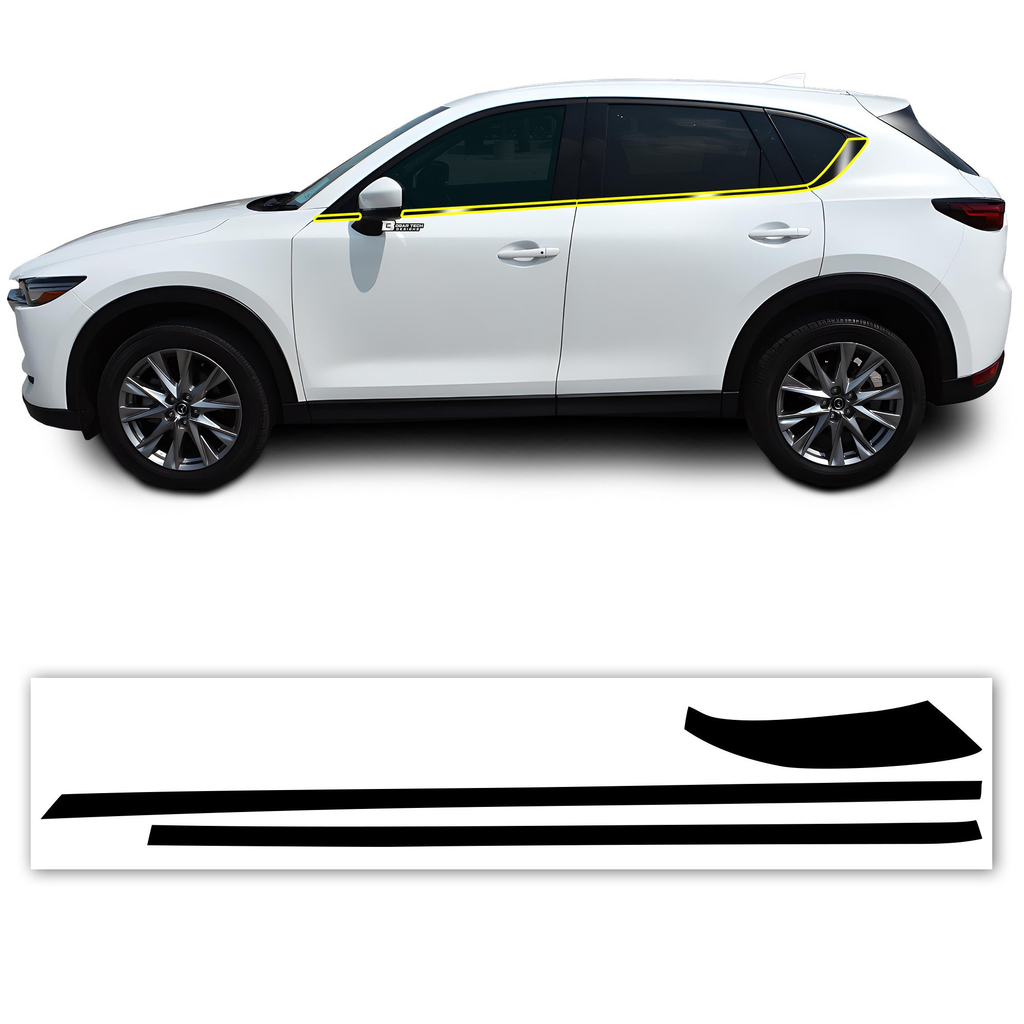 2 stücke Autotür Seiten aufkleber für Mazda CX5 KF Tuning Zubehör lange  Streifen Abdeckung Sport grafiken Auto Vinyl Film Aufkleber