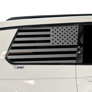 Fits 2021 - 2025 Jeep Grand Cherokee L Rear Quarter Window American Flag Vinyl Decal Stickers 2022 2023 2024 2025