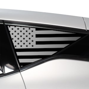 Fits Nissan Murano 2015-2024 Quarter Window American Flag Vinyl Decal Stickers Distressed Blue Red Pink Line 2016 2017 2018 2019 2020 2021