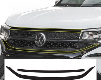 Fits Volkswagen Taos 2022-2024 Front Grille Side Vinyl Chrome Delete Trim Blackout Decal Sticker Overlay Film 2022 2023 2024
