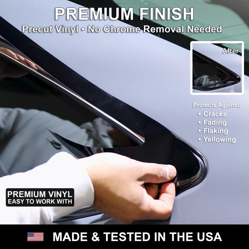 Toyota 4runner Chrome Delete Kit: Blackout Bumper Vinyl Overlay (2014