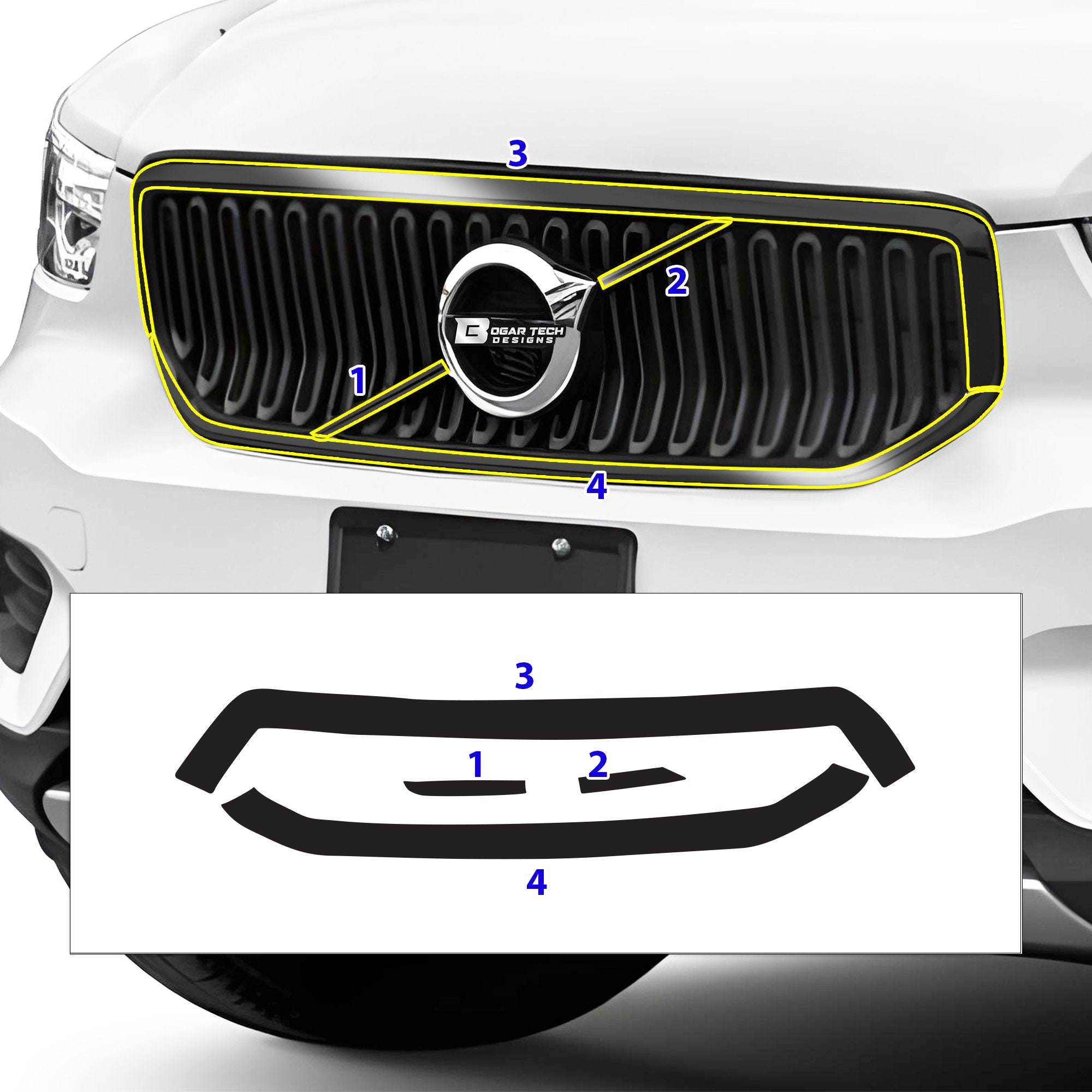 Mascherina Copri Freno A Mano Elettronico VVC618 In Plastica Cromata Per Volvo XC60 (2018) E XC90 (2015-2018)
