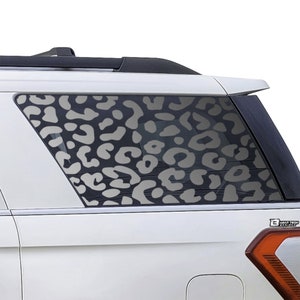 Fits 2018 - 2025 Ford Expedition Animal Leopard Cheetah Cow Print Rear Quarter 3rd Window Vinyl Decal Stickers 2019 2020 2021 2022 2023 2025