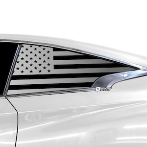 Infiniti Q60 Quarter Window Decal: Distressed American Flag Vinyl Stickers