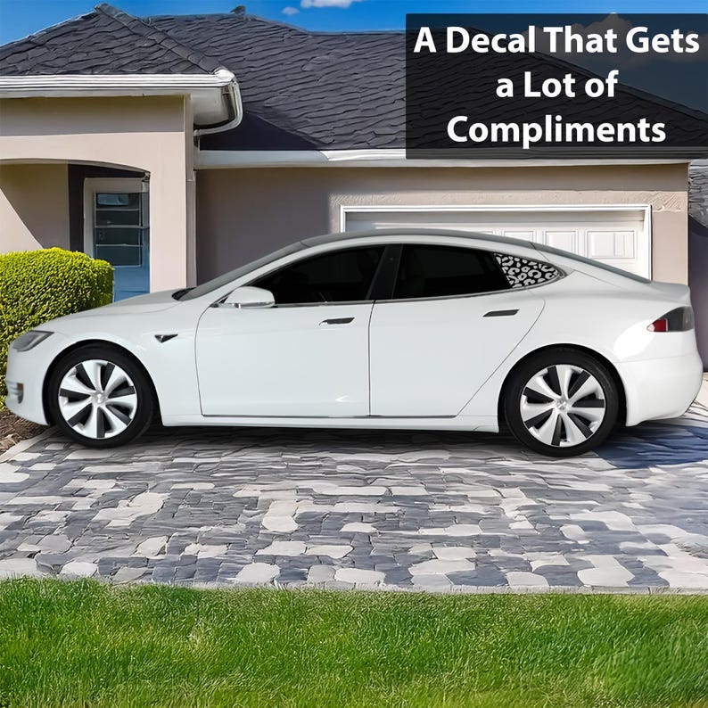 Tesla Model S Quarter Window Decal – Leopard Cheetah Cow Print Vinyl ...