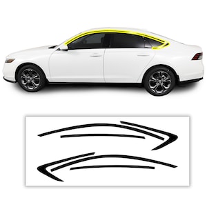Fits 2023+ Honda Accord Side Window Vinyl Chrome Delete Trim Blackout Decal Sticker Film Overlay 2023 2024 2025