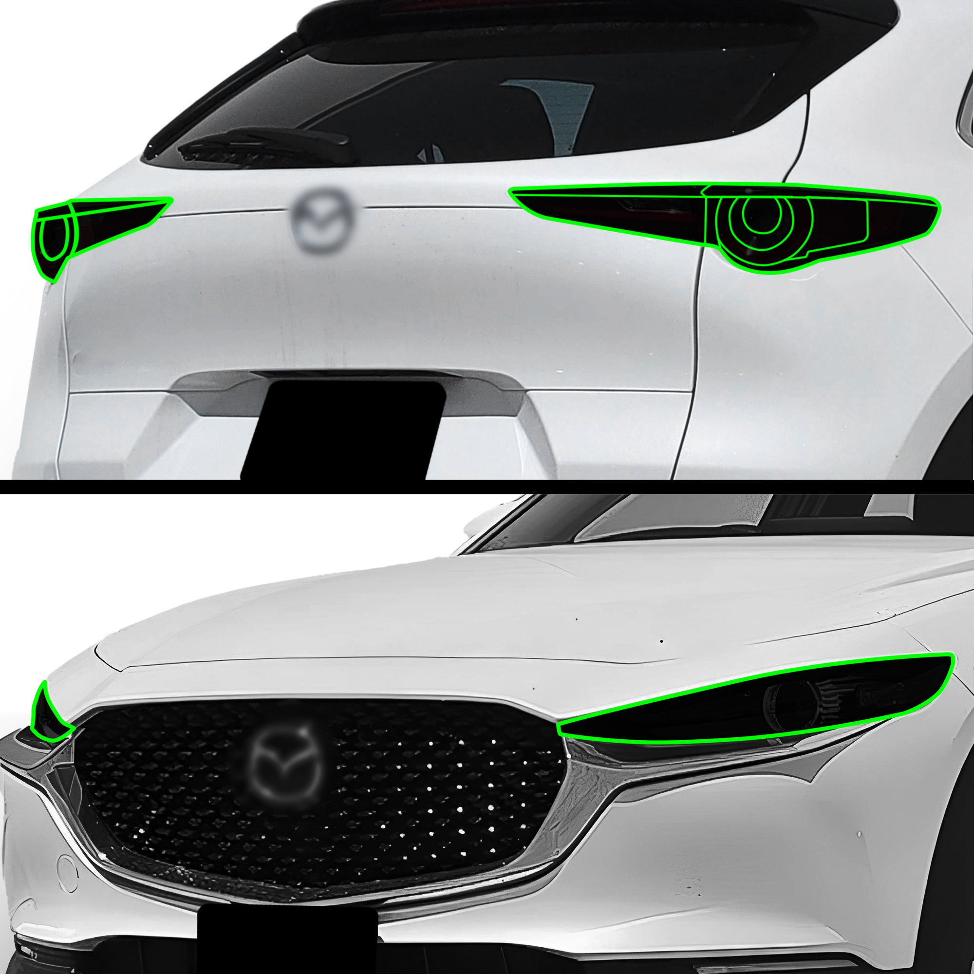 マツダ CX-30 スモークヘッドライト＆テールライトティントキット