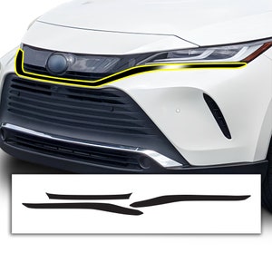 Fits Toyota Venza 2021 - 2023 Front Grille Side Rear Vinyl Chrome Delete Trim Blackout Decal Sticker Overlay Film 2022