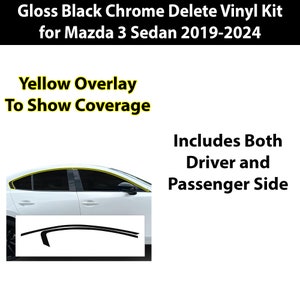 Mazda 3 Chrome Delete Kit: Blackout Vinyl Overlay (2019-2026) - Etsy