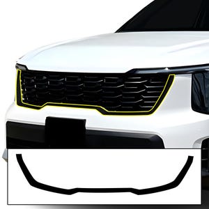 Fits KIA Sorento 2024+ Front Vinyl Chrome Delete Trim Blackout Decal Sticker Overlay Film 2022 2023 2024 2025